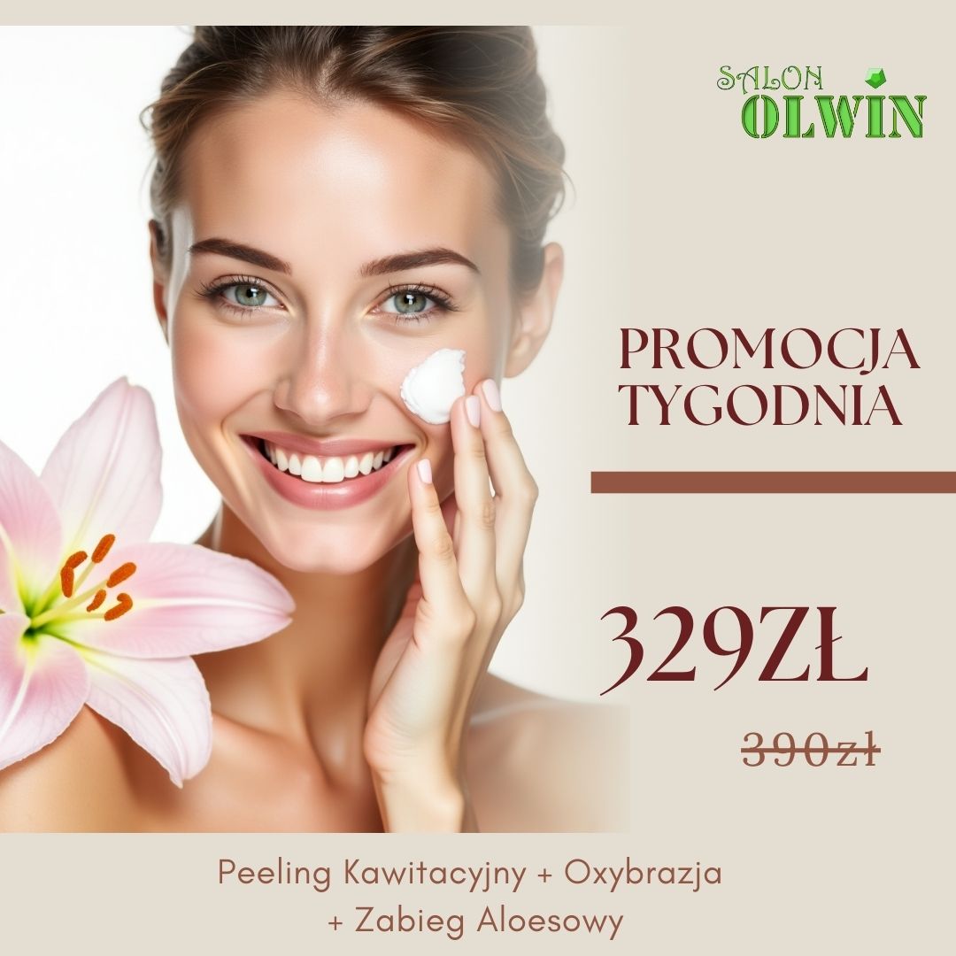 Peeling kawitacyjny Oxybrazja Maska Aloesowa Promocja Olwin Lublin